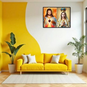 Esus Christ - Blessed Virgin Mary Laminated Photo - 9x11 Inches, Divine Blessings For Home & Office And Temple Decoration (F16431) Esus Christ - Blessed Virgin Mary Laminated Photo - 9x11 Inches, Divine Blessings For Home & Office And Temple Decoration (F16431)