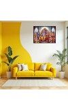 Lord RamSiya Laminated Photo - 7x9 Inches, Divine Blessings For Home & Office And Temple Decoration (F16097)