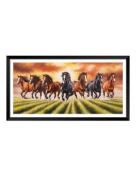 Nature Landscape Floating Frame Scenery Digital Print - (I5924) - 12x24 inch Modern Nature Wall Art for Living Room, Bedroom, Office, Hotels, Drawing Room