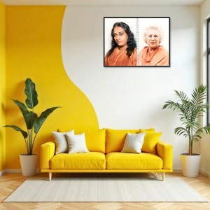 Paramahansa Yogananda & Sri Daya Mata Laminated Photo - 13x15 Inches, Divine Blessings For Home & Office And Temple Decoration (F16327) Paramahansa Yogananda & Sri Daya Mata Laminated Photo - 13x15 Inches, Divine Blessings For Home & Office And Temple Decoration (F16327)