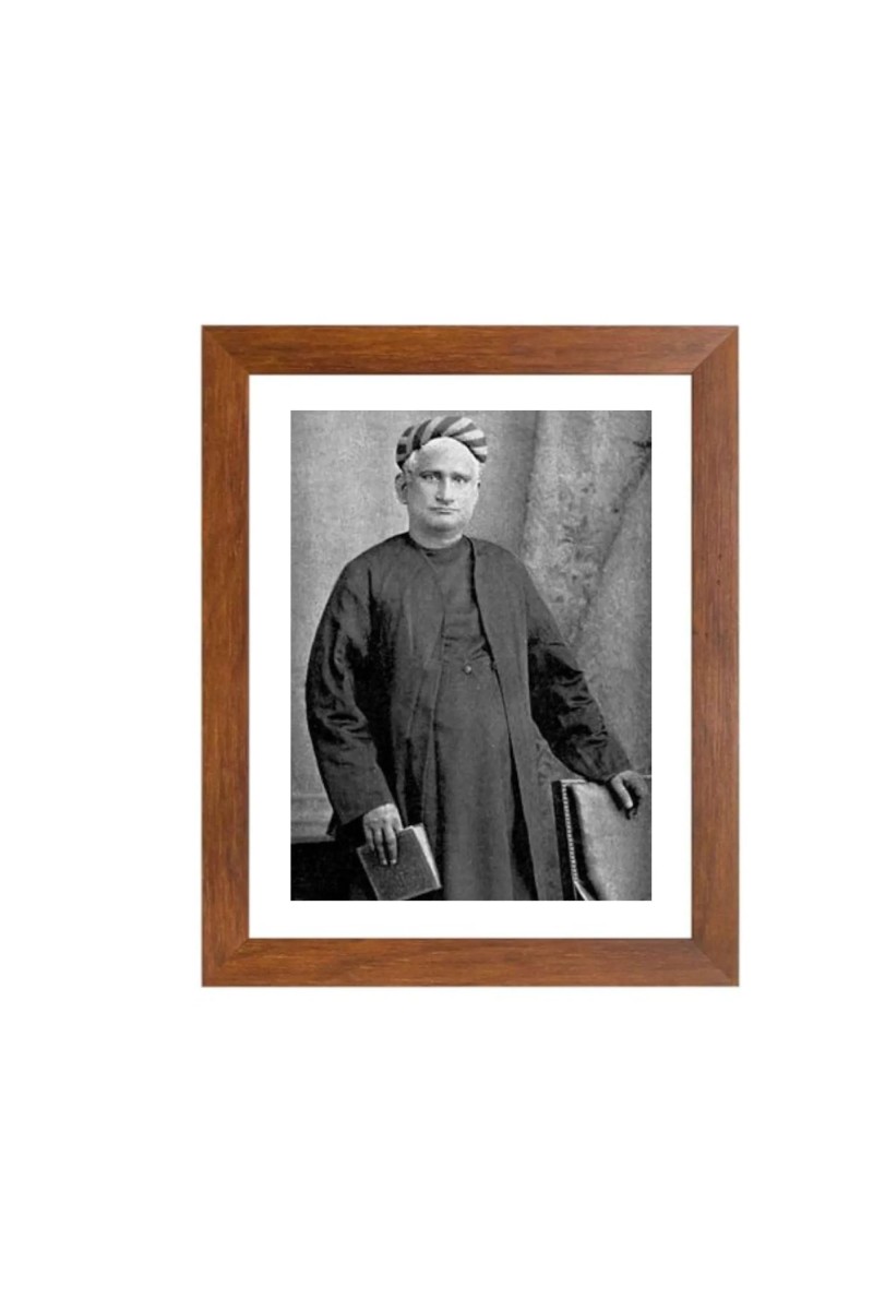 Bankim Chandra Black and White Photo | Monochrome Portrait | Timeless Wall Art for Home, Office, or Gallery
