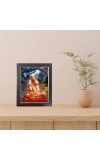 Hitech Sales Swami Prabhupada Photo Frame for Pooja Room, Temple Decor, Home Decoration and Gift (Wall and Tabletop, Rectangular, Polystyrene Frame, Printed Photo, 24 x 29 cm, Black)