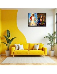 Jesus Lady Of FatimaLaminated Photo - 9x11 Inches, Divine Blessings For Home & Office And Temple Decoration (F16228)