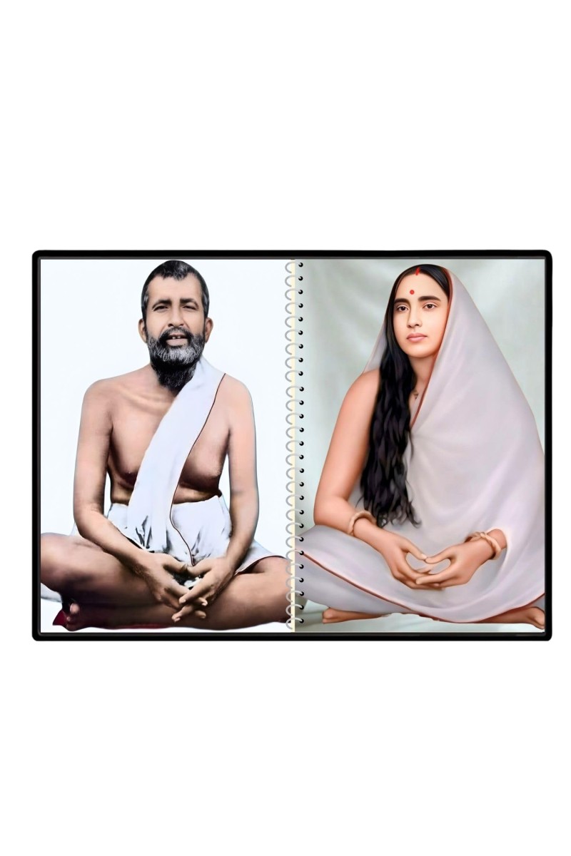 Swami Ramakrishna & Maa Sarada Devi Laminated Photo - 7x9 Inches, Divine Blessings For Home & Office And Temple Decoration (F16319)