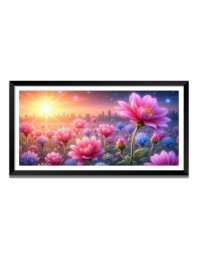Nature Landscape Floating Frame Scenery Digital Print - (I5726) - 18x36 inch Modern Nature Wall Art for Living Room, Bedroom, Office, Hotels, Drawing Room