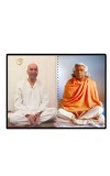 Swami Sivananda & Swami Vishnu-devananda Laminated Photo - 9x11 Inches, Divine Blessings For Home & Office And Temple Decoration (F16309)