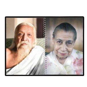 Sri Aurobindo & Mira Alfassa Laminated Photo - 13x15 Inches, Divine Blessings For Home & Office And Temple Decoration (F16308)