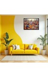 Lord Krishna Laminated Photo - 7x9 Inches, Divine Blessings For Home & Office And Temple Decoration (F16064)