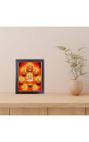 Hitech Sales Ashtalakshmi, Astha Laxmi Photo Frame for Pooja Room, Temple Decor, Home Decoration and Gift (Wall and Tabletop, Rectangular, Polystyrene Frame, Printed Photo, 24 x 29 cm, Black)