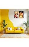 Jesus Christ - Our Lady Of Rosary Laminated Photo - 13x15 Inches, Divine Blessings For Home & Office And Temple Decoration (F16281)