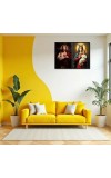 Jesus Christ - Mother Mary Laminated Photo - 13x15 Inches, Divine Blessings For Home & Office And Temple Decoration (F16417)