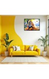 Lord RadhaKrishna Laminated Photo - 11x13 Inches, Divine Blessings For Home & Office And Temple Decoration (F16085)