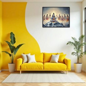 Lord Shiva Laminated Photo - 13x15 Inches, Divine Blessings For Home & Office And Temple Decoration (F16096)