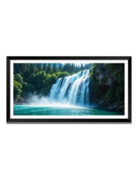 Nature Landscape Floating Frame Scenery Digital Print - (I5591) - 24x48 inch Modern Nature Wall Art for Living Room, Bedroom, Office, Hotels, Drawing Room
