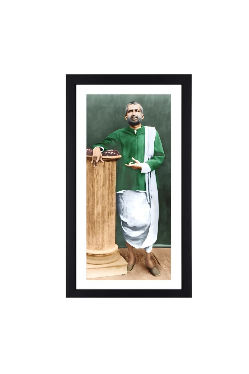 Sri Sri Thakur Ramkrishna Dev Colored Photo Frame |Divine Wall Art | Ideal for Home or Puja Room Déco