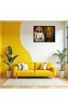 Jesus Christ - Our Lady Of Rosary Laminated Photo - 13x15 Inches, Divine Blessings For Home & Office And Temple Decoration (F16377)