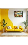 Lord Krishna Laminated Photo - 7x9 Inches, Divine Blessings For Home & Office And Temple Decoration (F16065)