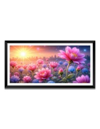 Nature Landscape Floating Frame Scenery Digital Print - (I5736) - 24x36 inch Modern Nature Wall Art for Living Room, Bedroom, Office, Hotels, Drawing Room