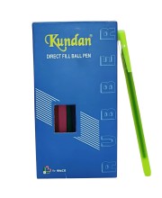 HiTechMart Kundan Df Pen Throw Scented Blue Ink | Ball Pen Box | Slim & Multi Color Body Pens Easy to hold | Pack of 1, P-20 | Smooth Writing use for Study, Office Work