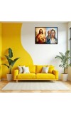 Jesus Christ - Our Lady Of Rosary Laminated Photo - 13x15 Inches, Divine Blessings For Home & Office And Temple Decoration (F16280)