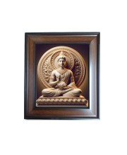 HiTechMart Lord Buddha Polystyrene Photo Frame for Wall Decor Home, Office, and Temple - Printed Photo, Pack of 1