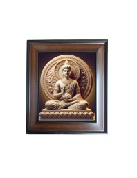 HiTechMart Lord Buddha Polystyrene Photo Frame for Wall Decor Home, Office, and Temple - Printed Photo, Pack of 1