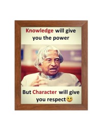A P J Abdul Kalam & Famous Quote Brown Frame, 10x14InchesInspirational Wall Art for Office, Home DecorIdeal Spiritual Gift