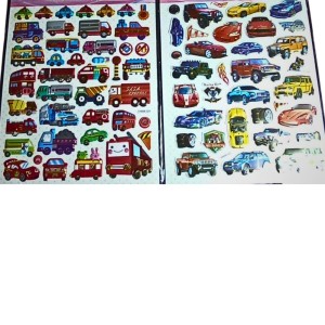 Colorful Sticker Combo Pack – Butterflies, Fruits, Water Animals, Dinosaurs, Astronauts, Hearts & Barbies – 100+ Waterproof Vinyl Stickers for Kids, Scrapbooking, Laptops, Crafts (Cars)