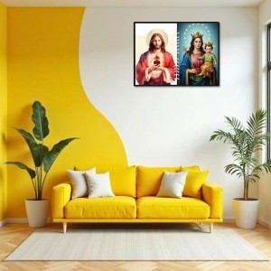 Jesus Christ - Mother Mary Laminated Photo - 9x11 Inches, Divine Blessings For Home & Office And Temple Decoration (F16256) Jesus Christ - Mother Mary Laminated Photo - 9x11 Inches, Divine Blessings For Home & Office And Temple Decoration (F16256)