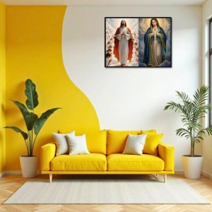 Jesus Christ - Our Lady Of Grace Laminated Photo - 13x15 Inches, Divine Blessings For Home & Office And Temple Decoration (F16427)