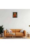 Hitech Sales Vaishno Devi Durga Mata Photo Frame for Pooja Room, Temple Decor, Home Decoration and Gift (Wall and Tabletop, Rectangular, Polystyrene Frame, Printed Photo, 24 x 29 cm, Black)