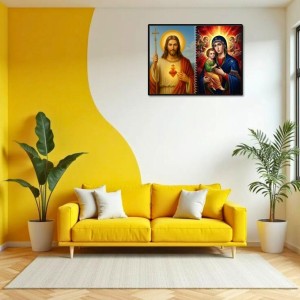 Jesus Christ - Our Lady Of Perpetual Help Laminated Photo - 9x11 Inches, Divine Blessings For Home & Office And Temple Decoration (F16362)