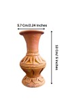 Terracotta Flower Vase 5 x 2 Inches – Handcrafted Mini Vase for Home Decor, Tabletop Centerpiece, Rustic Terracotta Pot for Indoor & Outdoor Use