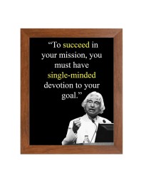 A P J Abdul Kalam & Famous Quote Brown Frame, 12x16InchesInspirational Wall Art for Office, Home DecorIdeal Spiritual Gift