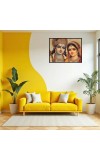 Lord RadhaKrishna Laminated Photo - 7x9 Inches, Divine Blessings For Home & Office And Temple Decoration (F16081)