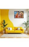 Lord RamSiya Laminated Photo - 9x11 Inches, Divine Blessings For Home & Office And Temple Decoration (F16094)
