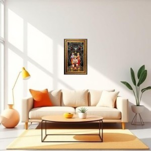 Lord Rama Sita Hanuman Digital Golden Balck Color Photo Frame | Hindu Religious Wall Decor | 16x22 Inches - Inspirational Wall Art For Office, Home Decor - Ideal Spiritual Gift (F16568) Lord Rama Sita Hanuman Digital Golden Balck Color Photo Frame | Hindu Religious Wall Decor | 16x22 Inches - Inspirational Wall Art For Office, Home Decor - Ideal Spiritual Gift (F16568)