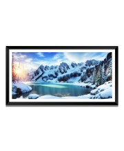 Nature Landscape Floating Frame Scenery Digital Print - (I5603) - 12x24 inch Modern Nature Wall Art for Living Room, Bedroom, Office, Hotels, Drawing Room