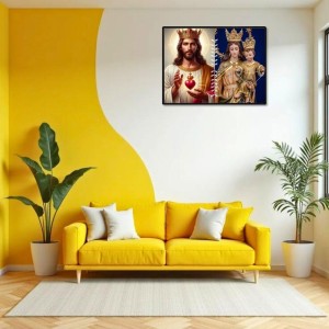 Jesus Lady Of Velankanni Laminated Photo - 5x7 Inches, Divine Blessings For Home & Office And Temple Decoration (F16197)