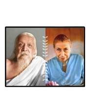Sri Aurobindo & The Mother Laminated Photo - 9x11 Inches, Divine Blessings For Home & Office And Temple Decoration (F16149)