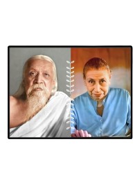 Sri Aurobindo & The Mother Laminated Photo - 7x9 Inches, Divine Blessings For Home & Office And Temple Decoration (F16149)