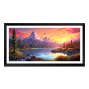 Nature Landscape Floating Frame Scenery Digital Print - (I5644) - 18x36 inch Modern Nature Wall Art for Living Room, Bedroom, Office, Hotels, Drawing Room Nature Landscape Floating Frame Scenery Digital Print - (I5644) - 18x36 inch Modern Nature Wall Art for Living Room, Bedroom, Office, Hotels, Drawing Room