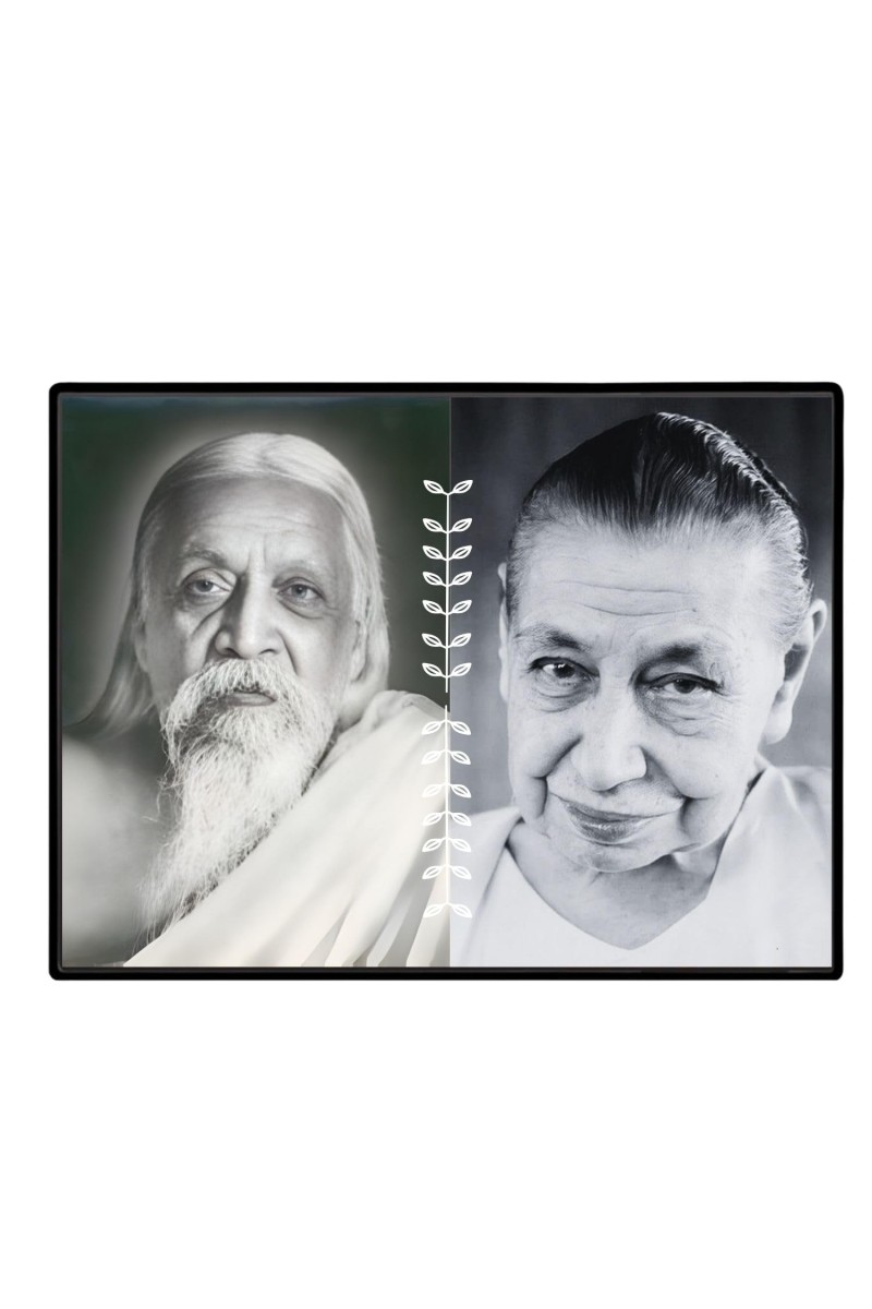 Sri Aurobindo & The Mother Laminated Photo - 7x9 Inches, Divine Blessings For Home & Office And Temple Decoration (F16151)