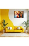 Jesus And Immaculate Heart Of Mary Laminated Photo - 11x13 Inches, Divine Blessings For Home & Office And Temple Decoration (F16186)