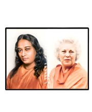 Paramahansa Yogananda Sri Daya Mata Laminated Photo - 9x11 Inches, Divine Blessings For Home & Office And Temple Decoration (F16172)