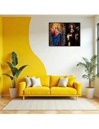 Jesus Christ - Our Lady Of Sorrows Laminated Photo - 11x13 Inches, Divine Blessings For Home & Office And Temple Decoration (F16292)