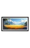 Nature Landscape Floating Frame Scenery Digital Print - (I5901) - 18x36 inch Modern Nature Wall Art for Living Room, Bedroom, Office, Hotels, Drawing Room