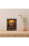 Hitech Sales Maa Kali Photo Frame for Pooja Room, Temple Decor, Home Decoration and Gift (Wall and Tabletop, Rectangular, Polystyrene Frame, Printed Photo, 24 x 29 cm, Black)