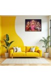 Maa Laxmi Parvti Sarswati Laminated Photo - 11x13 Inches, Divine Blessings For Home & Office And Temple Decoration (F16106)