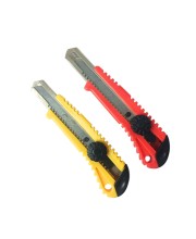HitechSales 18mm Utility Knife Cutter, Heavy-Duty Retractable Box Cutter for Office, Home, Arts & Crafts, Compact Design with Extended Use (Pack of 2, Color May Vary)